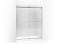 Levity - Sliding Shower Door with Towel - Anodized Aluminum