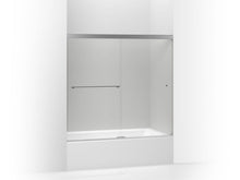 Revel - Sliding Bath Door - Bright Polished Silver