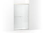 Revel Sliding Shower Door, Anodized Brushed Nickel