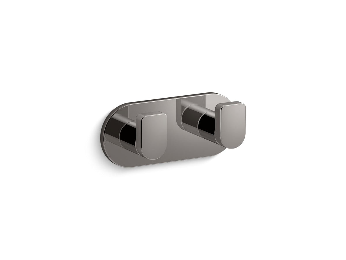 Composed - Robe Hook - 2 Hooks - Vibrant Titanium
