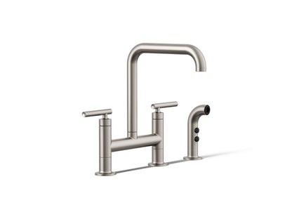 Purist - Bridge Kitchen Sink Faucet with Side - Deck Mount