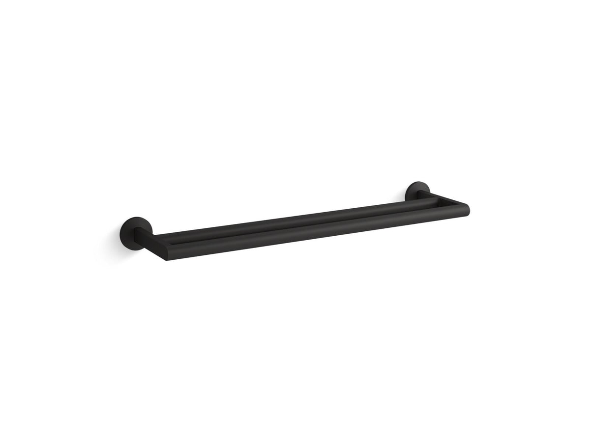 Components - 24" Double Towel Bar - Matte Black