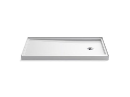 Rely - Right Drain - White - 60" L x 32" W x 4-11/16" D