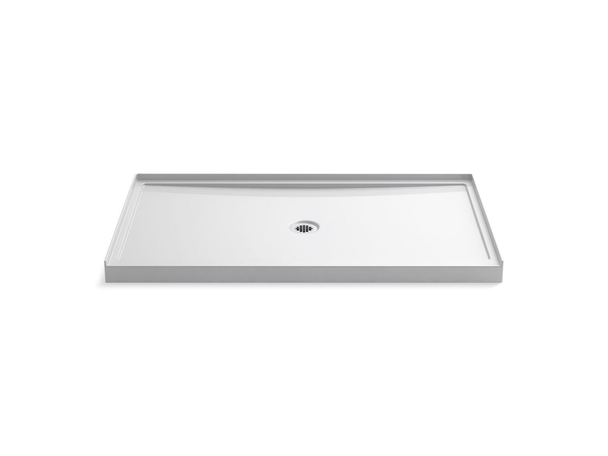 Rely - Center Drain - 60" L x 34" W x 4-3/16" D - Acrylic