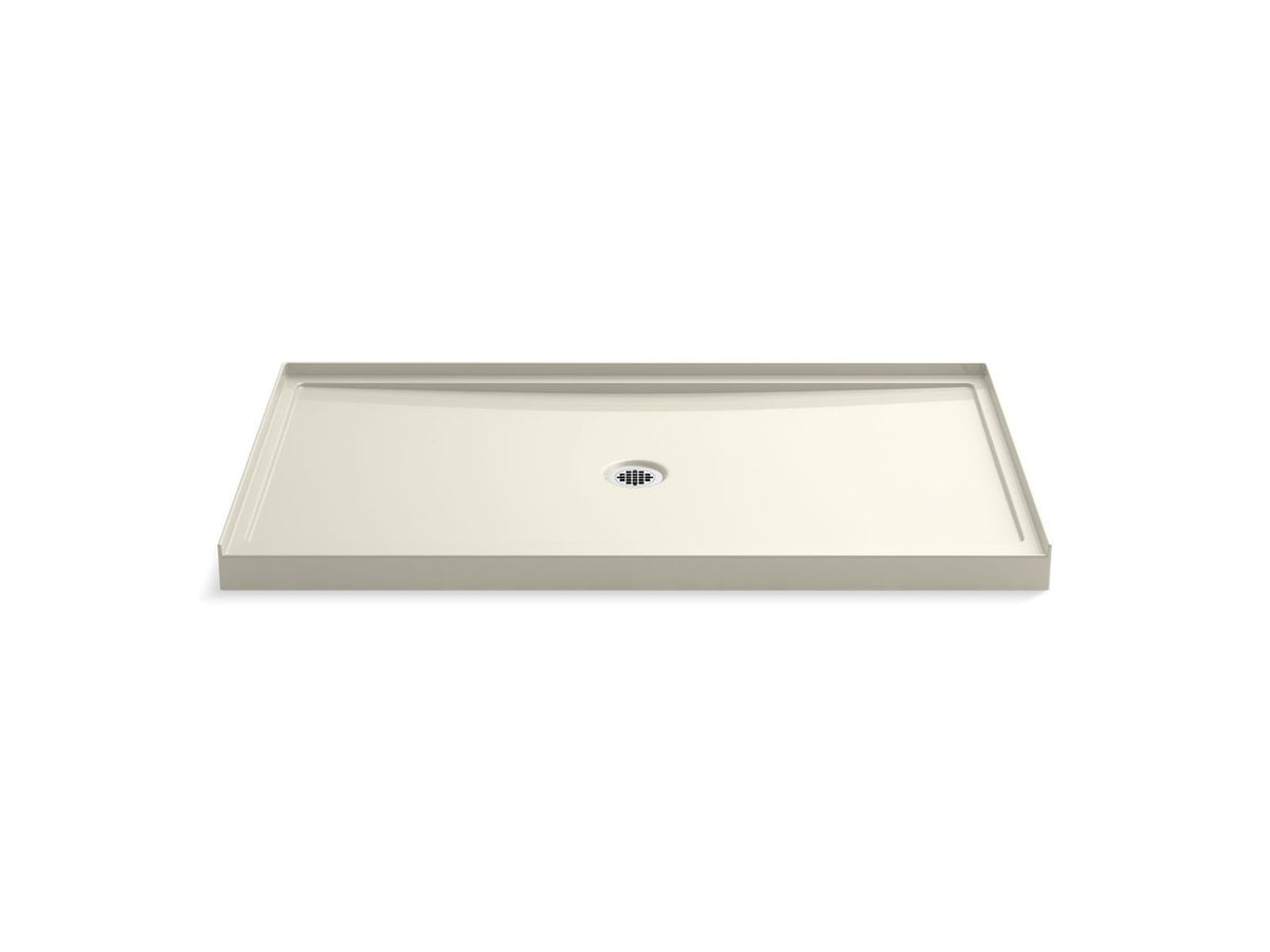 Rely - Center Drain - 60" L x 34" W x 4-3/16" D - Acrylic
