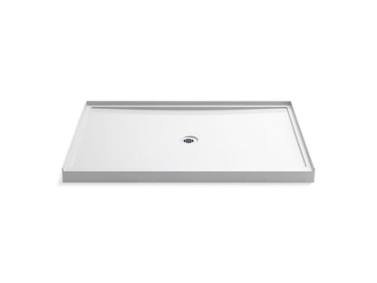 Rely Center Drain, 60 in L x 42 in W x 4-1/4 in D, White