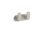 Avid - Double Robe Hook - Vibrant Brushed Nickel - Zinc