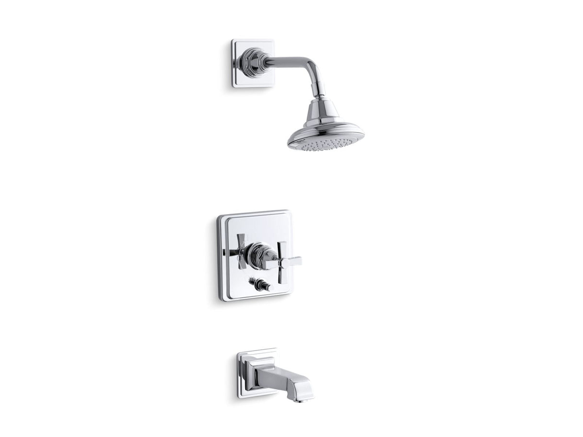Pinstripe Rite-Temp - Bath/Shower Faucet Trim Set - 6-7/8"