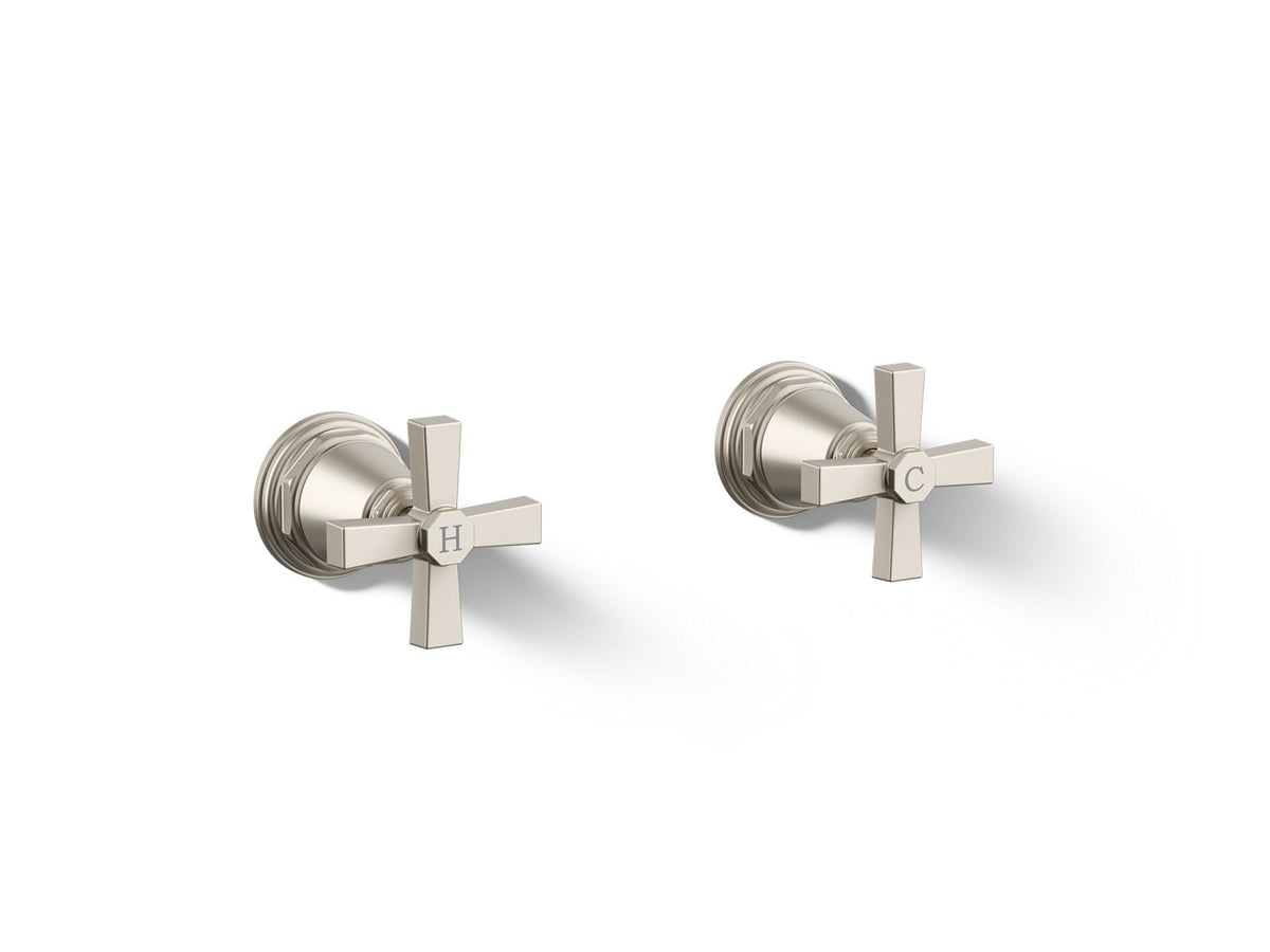 Pinstripe - Bath Valve Trim with Cross Handles