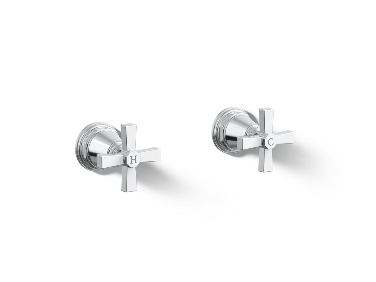 Pinstripe - Bath Valve Trim with Cross Handles