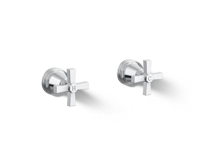 Pinstripe - Bath Valve Trim with Cross Handles