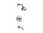 Bath/Shower Faucet Trim Set, Vibrant Brushed Nickel, Brass