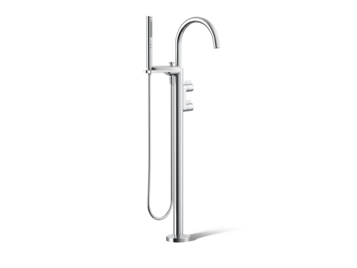 Components - Floor Mount Bath Filler Trim - 8 GPM