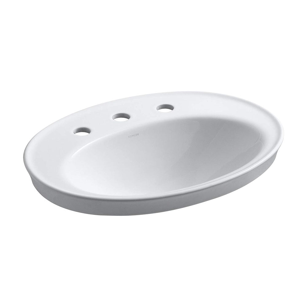 SERIF 8" DROP IN LAV WH