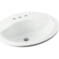 SANIBEL OV LAV 4" WHT