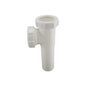 1-1/2" End Outlet Continuous Waste with Baffle Tee - White