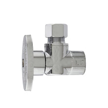 PlumbPak® 2047PCLF Straight High Quality 1/4 Turn Valve, 3/8 in Nominal, FNPT x Compression End Style, Solid Brass Body, Polished Chrome, Import