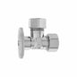 Keeney 2623PCLF High Quality 1/4 Turn Angle Valve, 5/8 x 7/16 or 1/2 in Nominal, Compression End Style, Solid Brass Body, Polished Chrome, Import