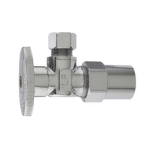 PlumbPak® 2880PCLF High Quality 1/4 Turn Angle Valve, 1/2 x 3/8 in Nominal, CPVC x Compression End Style, Solid Brass Body, Polished Chrome, Import