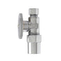 PlumbPak® 2881PCLF Straight High Quality 1/4 Turn Valve, 1/2 x 3/8 in Nominal, CPVC x Compression End Style, Solid Brass Body, Polished Chrome, Import