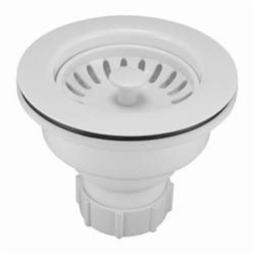 Keeney K1442WH Premium Deep Cup Strainer, PVC, White, Import