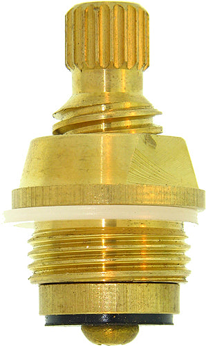 Kissler AB711-0321H Compression Righthand Hot Stem Unit, 1-1/8 in L, For Use With Union Brass Faucets, 18 Point, B-22 Broach Style