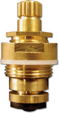 Kissler 711-6101H Compression Righthand Hot Lavatory Stem Unit, 1-3/16 in L, For Use With Central Brass Faucets, 16 Point, B-12 Broach Style
