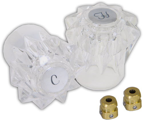Kissler 794-0142 Pair of Handle, 1-3/8 x 2-3/4 in, For Use With Fits-All Faucets, Acrylic