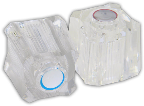 Kissler 795-0166 Pair of Handle, 3/4 x 1-5/8 in, For Use With Kohler Faucets, 16 Point, B-12 Broach Style, Acrylic