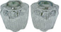 Kissler 795-1718 Pair of Handle, 1-1/8 x 1-7/8 in, For Use With Delta-Delex Faucets, B-13 Broach Style, Acrylic