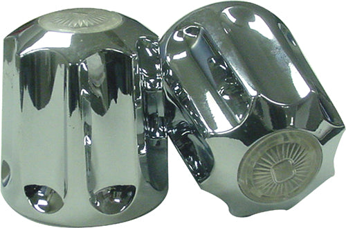 Kissler 799-1151 Pair of Handle, 1-3/16 x 2-1/2 in, For Use With Gerber Faucets, 16 Point, B-18 Long Broach Style, Chrome Plated