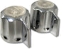 Kissler 799-1152 Pair of Handle, 1-5/16 x 1-1/2 in, For Use With Gerber Faucets, 16 Point, B-18 Broach Style, Chrome Plated