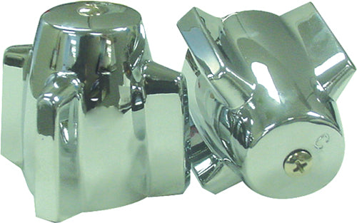 Kissler 799-1163 Pair of Handle, 1-3/8 x 2-3/8 in, For Use With Central Brass Faucets, 16 Point, B-12 Broach Style, Chrome Plated