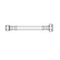 Kissler 88-6125 Connector, 3/8 x 1/2 in, Compression x FIP, 16 in L, 250 psi, Vinyl