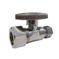 3/8" 1/4 Turn Ball Straight Stop Valve - FNPT x Compression