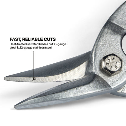 Aviation Snip with Wire Cutter - 18/22 Ga Cutting