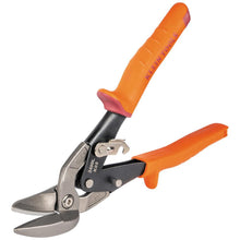 Klein® 2400L offset Snip, 18 to 22 ga Cutting, Blunt Tip, 1.25 in Length of Cut, Left/Straight Snip, Plastic/Hardened Steel Handle, Contoured Grip