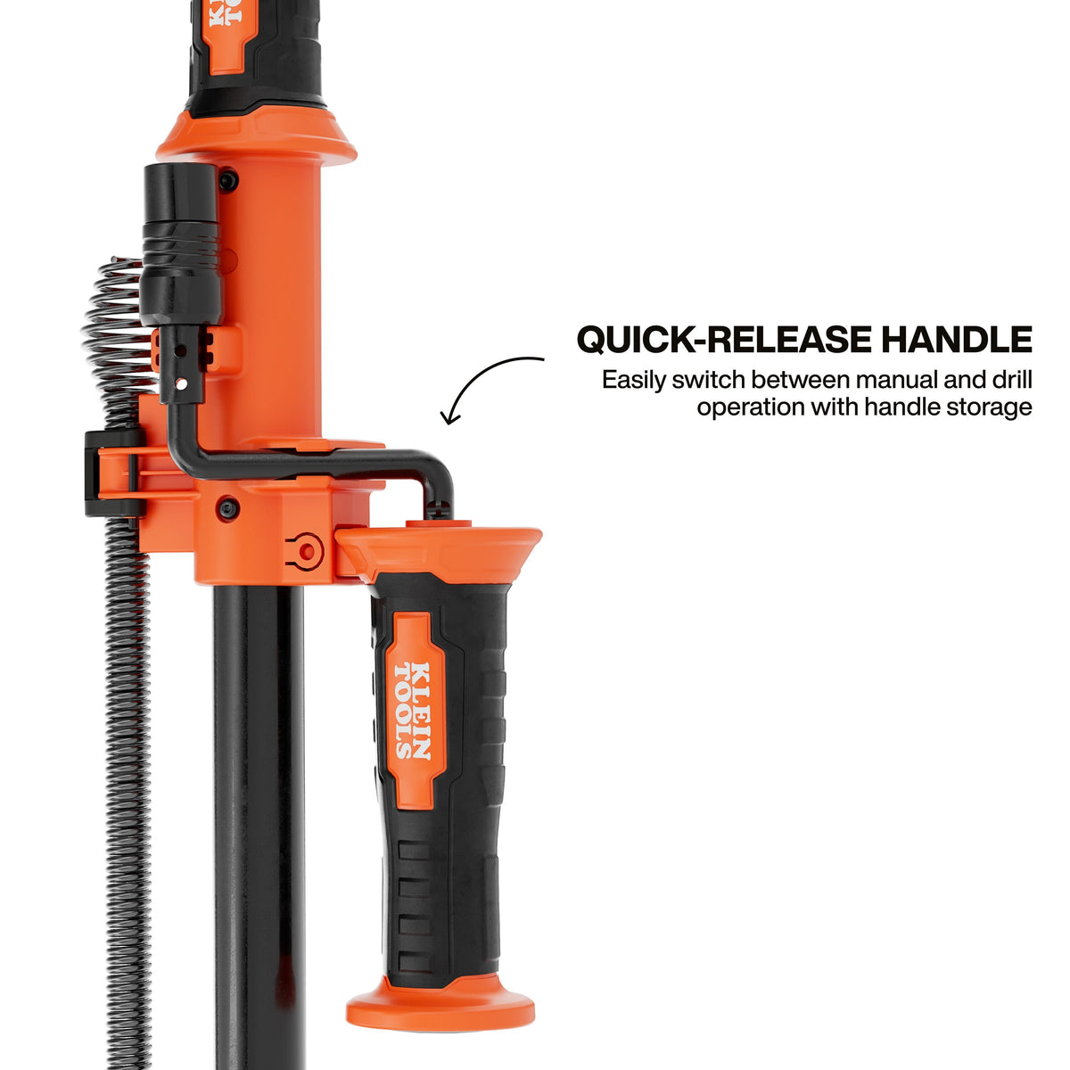 Klein® 53018 Toilet Auger, 0.5 in Dia 3, 6 in L Cable, Comfort Grip Handle