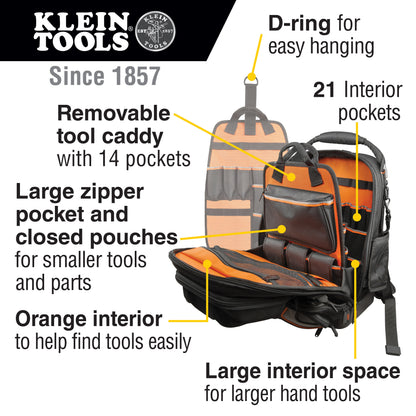 Tradesman Pro Zipper Closure Tool Master Backpack - 55485