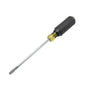 Klein® Cushion-Grip® 605-6 Heavy Duty Screwdriver, 1/4 in Cabinet Point, Steel Shank, 10-11/32 in OAL, Rubber Handle, Polished Chrome, ANSI/ASME Specified
