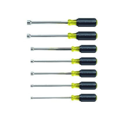 Hex Heavy Duty Nutdriver Set - Polished Chrome - 7 Pieces