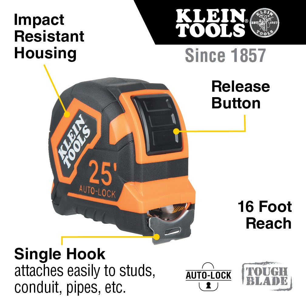Non-Magnetic Tape Measure - 25 ft