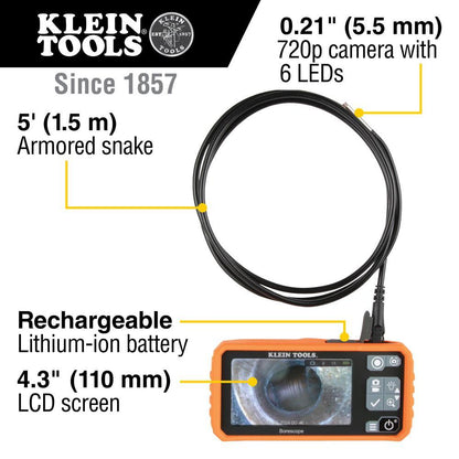 Borescope - 4.3" LCD Display - Pc/ABS