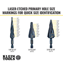 Step Bit Kit - 1/8 to 1/2" Min Drill Bit - HSS