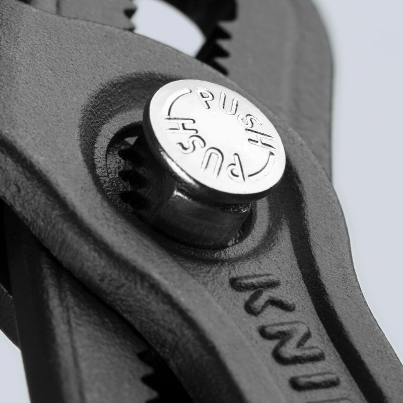 Knipex® Cobra® 87 01 250 SBA Box Joint Fully Fledged High Tech Water Pump Plier, 2 in Nominal, 1-1/4 in L x 1/1-8 in W CRV Steel V-Shape Jaw, Serrated Jaw Surface, 10 in OAL