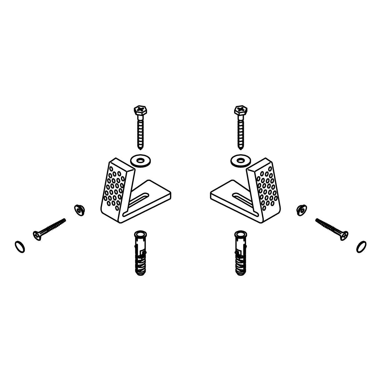 Floor Mounting Kit - White