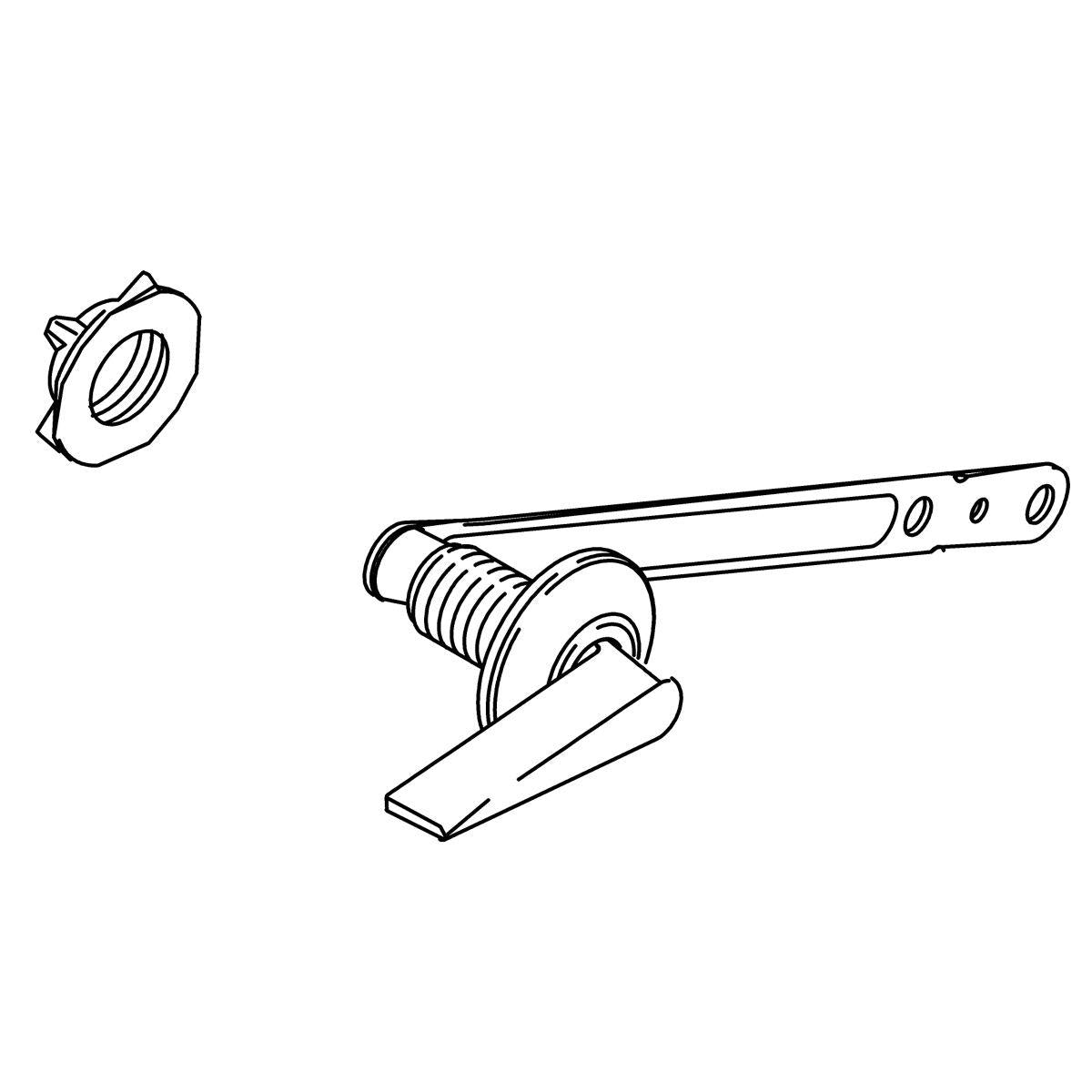 1160317-Chrome Replacement Trip Lever - Service Kit