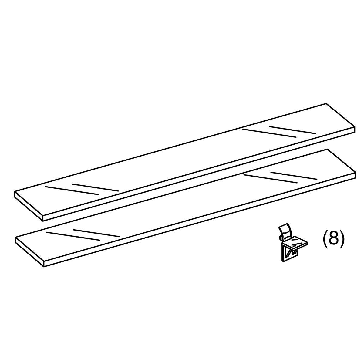 Large Shelf with L-Clip Kit - 35" Size