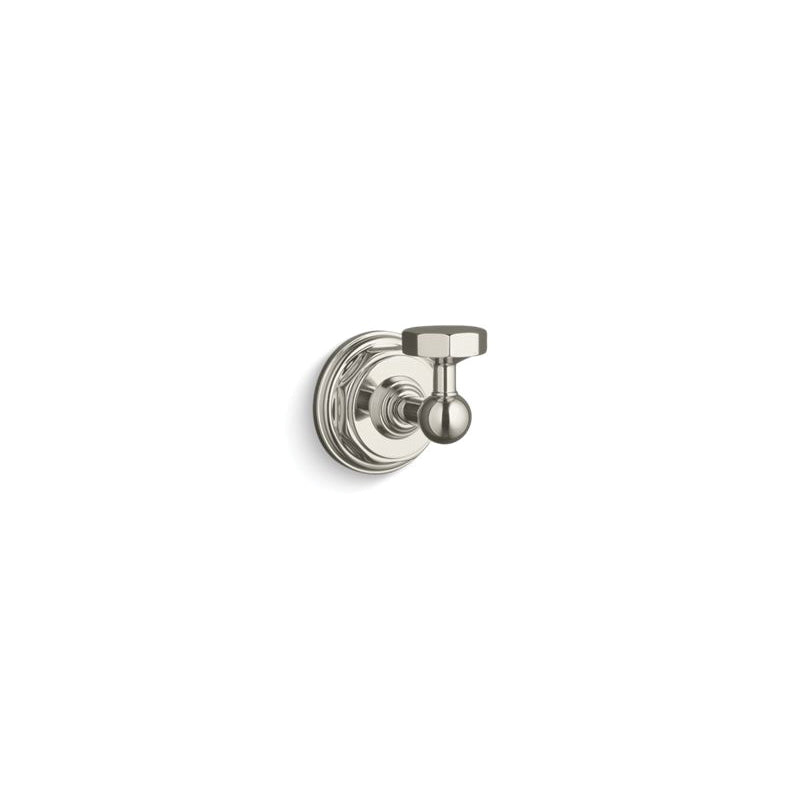 Pinstripe - Robe Hook - Vibrant Polished Nickel - Wall Mount