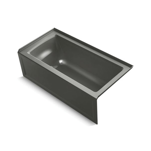 Bathtub, With Integral Apron and Integral Flang, Black